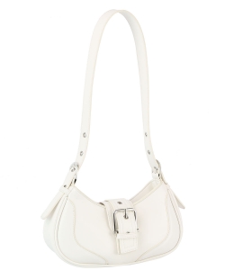 Fashion Buckle Hobo Shoulder Bag GL-0152-M WHITE